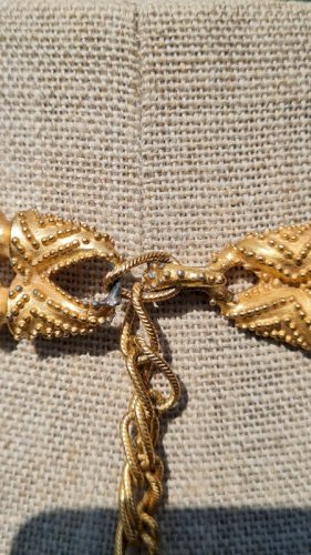 Collier Franklin Mint étrusque perles baroques plaqué 22carats FM 1988