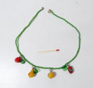 collier fruits perles de verre murano glass vintage