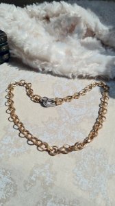 Large link necklace signed SL - jewelry not made of gold.