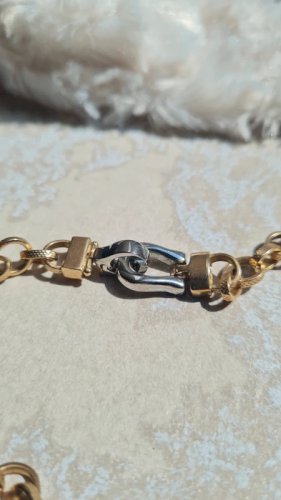 Collier grosse mailles signé SL - bijou pas en or