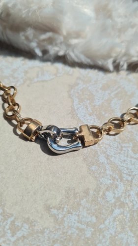 Collier grosse mailles signé SL - bijou pas en or