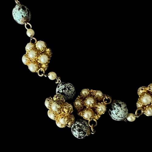 Collier Haute Couture Vintage Fashion Perles CIS Cissy Zoltowska Mid Century