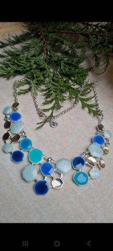 collier Ikita neuf émaillée bleu lagon