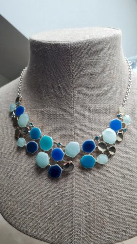 collier Ikita neuf émaillée bleu lagon