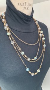 Collier long ancien - perles boréales