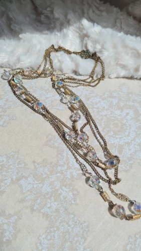 Collier long ancien - perles boréales