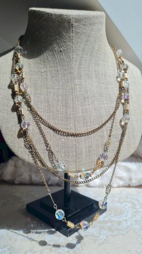 Collier long ancien - perles boréales