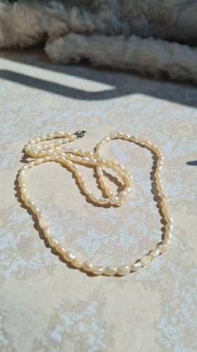 Collier long perles véritables deau douce