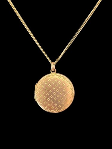 collier Médaillon souvenir XIXe siècle Ancien Charme  Amour Antic Locket