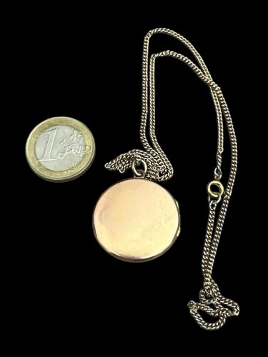 collier Médaillon souvenir XIXe siècle Ancien Charme  Amour Antic Locket