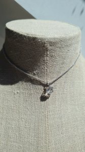 Murat necklace and vintage silver solitaire pendant