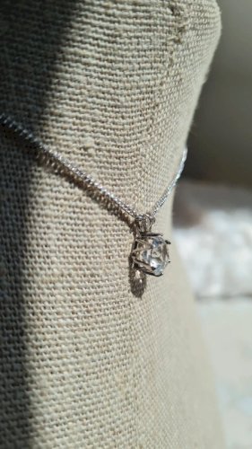 collier Murat et pendentif Solitaire en argent ancien