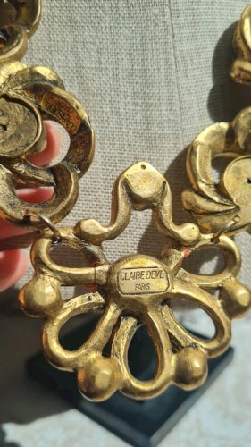 Collier oversize vintage Claire Deve Années 80