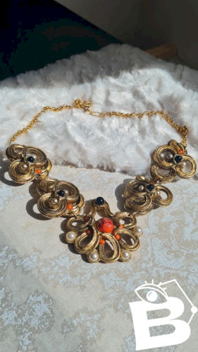 Collier oversize vintage Claire Deve Années 80