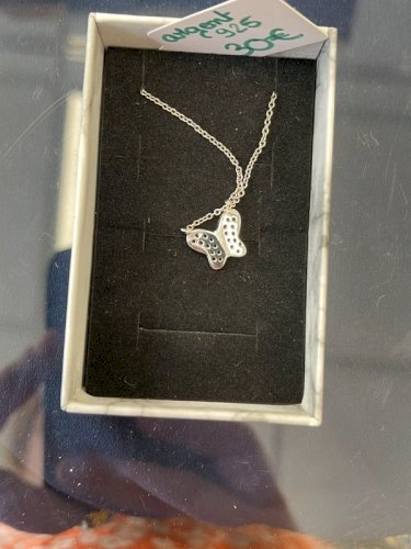 Collier papillon argent