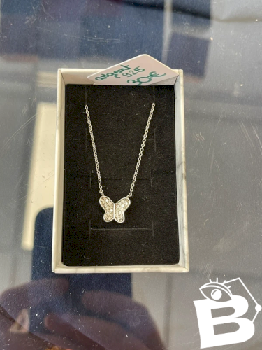 Collier papillon argent