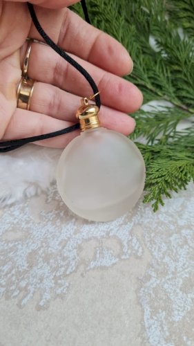 collier - pendentif flacon de parfum - fiole en verre