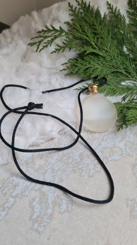 collier - pendentif flacon de parfum - fiole en verre