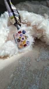 new 925 silver pendant necklace with rhinestones