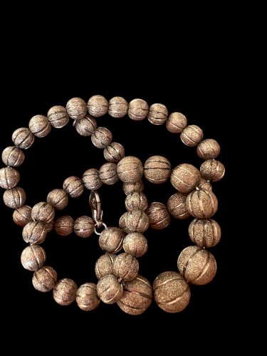 Collier perles en Chute Graduée metal argenté vintage Chic Elegant Classique