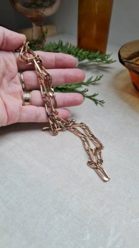 collier plaqué or- maille Figaro vintage