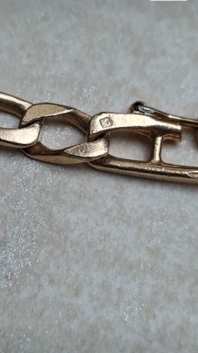 collier plaqué or- maille Figaro vintage