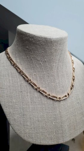 collier plaqué or- maille Figaro vintage