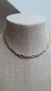 Gold-plated necklace with mask and sapphire