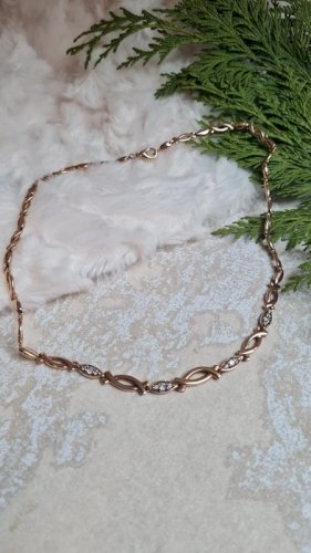 Collier plaqué or Masque et saphir