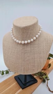 choker - vintage - multi-faceted glass costume necklace