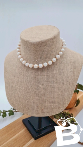 collier -ras de cou - ancien - collier fantaisie en verre multi-facettes