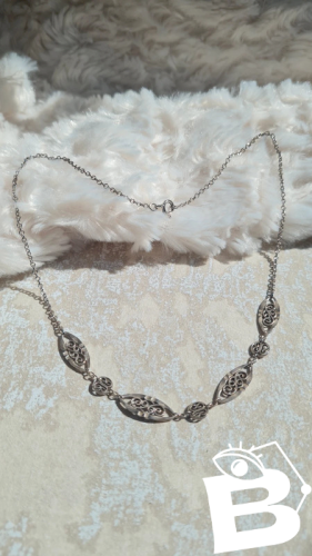 Collier - ras de cou en argent filigrane ancien