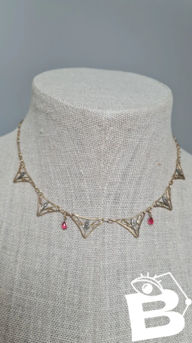 Collier- ras de cou filigrane  plaqué or  années 20-30