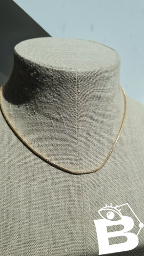 Collier - Ras de cou plaqué or chaine serpent / queue de souris