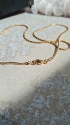 Collier - Ras de cou plaqué or chaine serpent / queue de souris