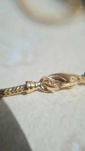 Collier - Ras de cou  plaqué or chaine serpent / queue de souris
