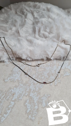 Collier -ras de cou vintage avec saphir