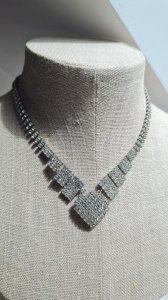Collier - ras de cou vintage avec strass