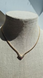 Vintage choker necklace with rhinestones