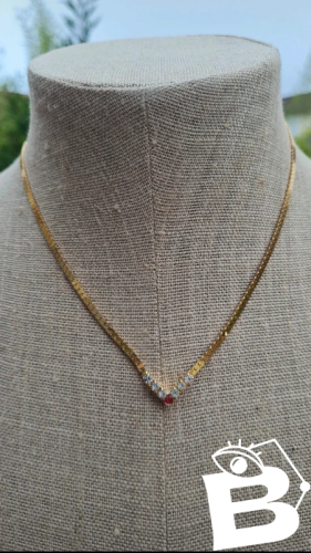 Collier -ras de cou vintage avec strass