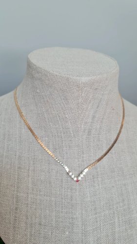 Collier -ras de cou vintage avec strass