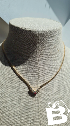 Collier -ras de cou vintage avec strass