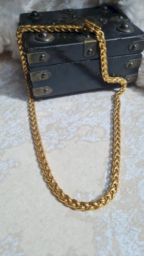 collier - ras de cou - vintage- collier fantaisie doré