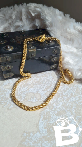 collier - ras de cou - vintage- collier fantaisie doré