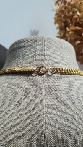 collier - ras de cou - vintage- collier fantaisie maille américaine