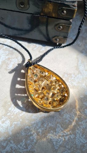 collier-ras de cou - vintage -strass -signé Belle Paris- collier fantaisie