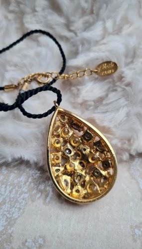 Collier - ras de cou - vintage -strass -signé Belle Paris- collier fantaisie
