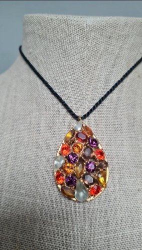 Collier - ras de cou - vintage -strass -signé Belle Paris- collier fantaisie