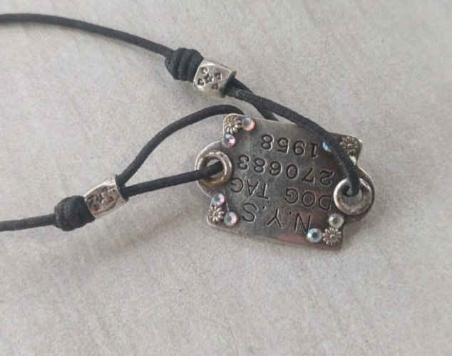 Collier / sautoir + bracelet, Dog Tag, bijoux GAS ^