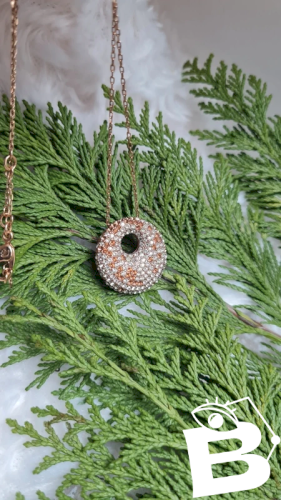 Collier Swarovski : cristaux champagne